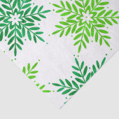 グリーンウォーター色のスノーフレーク模様 薄葉紙 (詳細)