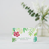 グリーンウォーター色のトロピカルジャングル 名刺 (スタンド正面)