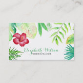 グリーンウォーター色のトロピカルジャングル 名刺 (正面)