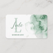 グリーンウォーター色の名刺 名刺 (正面)