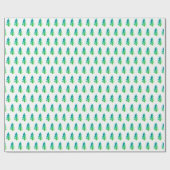 グリーンウォーター色の森の松の木 ラッピングペーパー (フラット)