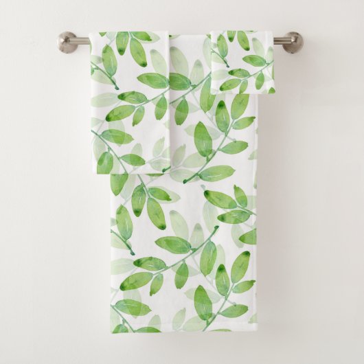 グリーンウォーター色の重葉層 バスタオルセット (インサイチュ)