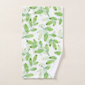 グリーンウォーター色の重葉層 バスタオルセット (ハンドタオル)