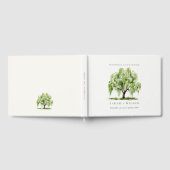 グリーンウォーター色ウィローツリーファーム結婚ズ ゲストブック (全面)