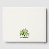 グリーンウォーター色ウィローツリーファーム結婚ズ ゲストブック (裏面)