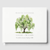 グリーンウォーター色ウィローツリーファーム結婚ズ ゲストブック (正面)