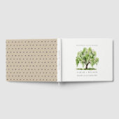 グリーンウォーター色ウィローツリーファーム結婚ズ ゲストブック (全面)