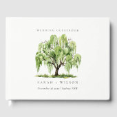 グリーンウォーター色ウィローツリーファーム結婚ズ ゲストブック (正面)