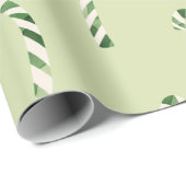 グリーンウォーター色キャンディキャンセスクリスマスパターン ラッピングペーパー (ロールコーナー)