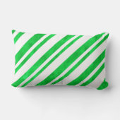 グリーンウォーター色キャンディーケーンストライプズ ランバークッション (裏面)