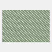 グリーンウォーター色クリスマスパインツリー3シートセット ラッピングペーパーシート (正面3)