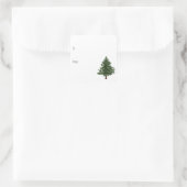 グリーンウォーター色クリスマスパイン スクエアシール (バッグ)