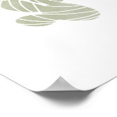 グリーンウォーター色サボテンのポスター ポスター (角)