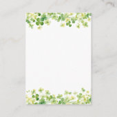 グリーンウォーター色シャムロックベビー エンクロージャーカード (裏面)