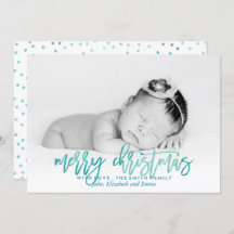 グリーンウォーター色タイポグラフィクリスマスフォト