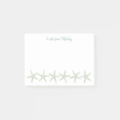 グリーンウォーター色ヒトデ模様 ポストイット (正面)