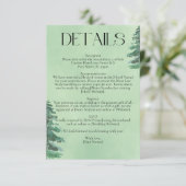 グリーンウォーター色モミの木素朴の自然結婚ズ エンクロージャーカード (スタンド正面)