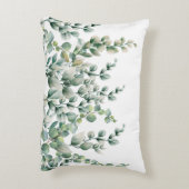 グリーンウォーター色ユーカリ葉 アクセントクッション (裏面(縦))