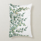 グリーンウォーター色ユーカリ葉 アクセントクッション (正面(垂直))