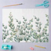 グリーンウォーター色ユーカリ葉 薄葉紙 (クラフト)
