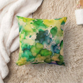 グリーンウォーター色融合 クッション (ブランケット)