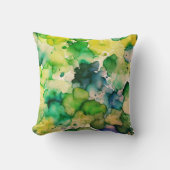 グリーンウォーター色融合 クッション (正面)