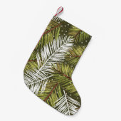 グリーンウォーター葉カラーイラストレーション：シームレスな スモールクリスマスストッキング (正面 (吊り時))