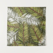 グリーンウォーター葉カラーイラストレーション：シームレスな タペストリー (正面(横))