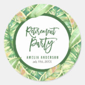 グリーンウォーター葉カラーパーティー ラウンドシール (正面)