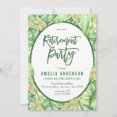 グリーンウォーター葉カラーパーティー 招待状 (正面)