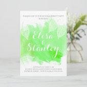 グリーンウォーター離れカラーと結婚婚約パーティ 招待状 (スタンド正面)