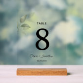 グリーンウォーター離れカラー結婚のテーブル座席表 アクリルサイン (ニュートラル)