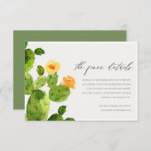 グリーンウォーター・カラー砂漠サボテン花情報 招待状 (正面/裏面)