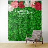 グリーンウォールガーデンフローラブライダルシャワー背景 タペストリー (インサイチュ)