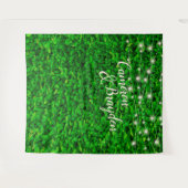 グリーンウォール きらきらライト ウェディングパーティー 背景 タペストリー (正面(横))