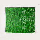 グリーンウォール きらきらライト パーティー 背景 タペストリー (正面(横))