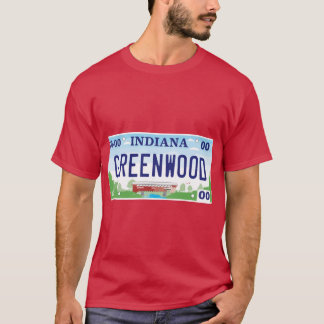 グリーンウッドインディアナライセンスプレート Tシャツ