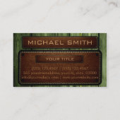 グリーンウッドブラウンレザールックモノグラム 名刺 (裏面)