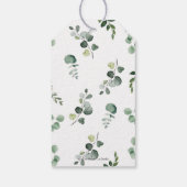 グリーンウッドランドアニマルズベビーシャワー誕生日 ギフトタグ (裏面)