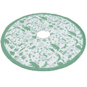 グリーンウッドランドキツネディアベアメリークリスマス フリース ツリースカート (アングル)