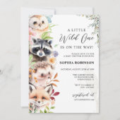 グリーンウッドランドクリーシブズベビーシャワー招待状 招待状 (正面)