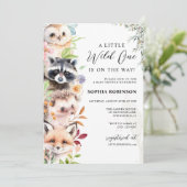 グリーンウッドランドクリーシブズベビーシャワー招待状 招待状 (スタンド正面)