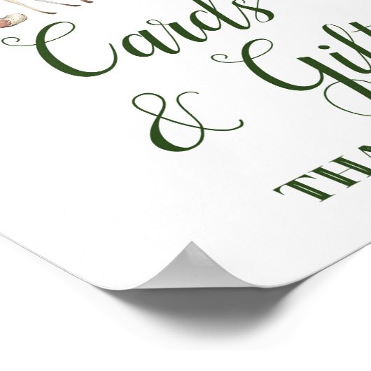 グリーンウッドランドテーブルサイン – カードとギフト8x10 ポスター (角)