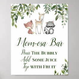 グリーンウッドランドテーブルサイン – Momosaバーサイン8x10 ポスター