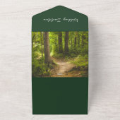 グリーンウッドランドテーマオールインワンウェディング招待客 オールインワン招待状 (外側)