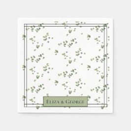 グリーンウッドランドテーマオールインワンウェディング招待客 スタンダードカクテルナプキン