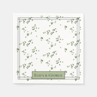 グリーンウッドランドテーマオールインワンウェディング招待客 スタンダードカクテルナプキン