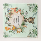 グリーンウッドランドフォレストベビーアニマル誕生統計 ジグソーパズル (横)