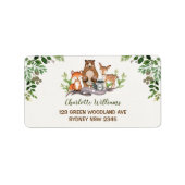 グリーンウッドランドベビーアニマルズフォレスト差出人住所 ラベル (正面)