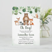 グリーンウッドランドベビーシャワー招待状 招待状 (スタンド正面)